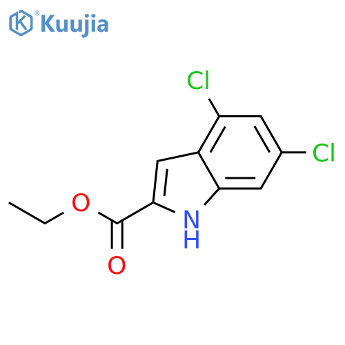 Ethyl 4,6-dichloro-1H-indole-2-carboxylate structure