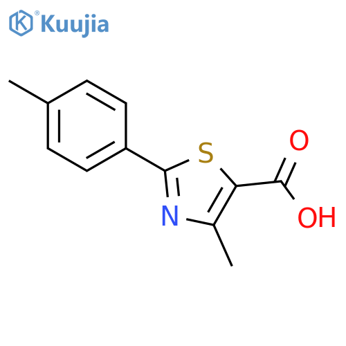 4-Methyl-2-(p-tolyl)thiazole-5-carboxylic acid structure