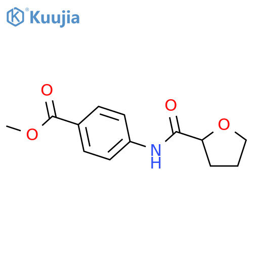 Benzoic acid, 4-[[(tetrahydro-2-furanyl)carbonyl]amino]-, methyl ester (9CI) structure