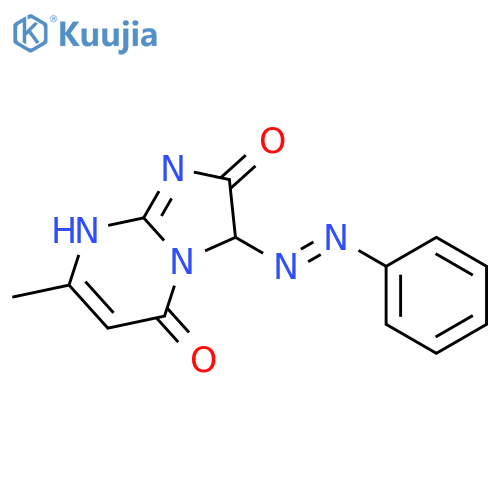 Imidazo[1,2-a]pyrimidine-2,5(3H,8H)-dione, 7-methyl-3-(phenylazo)- structure