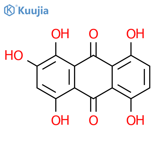 1,2,4,5,8-pentahydroxyanthracene-9,10-dione structure