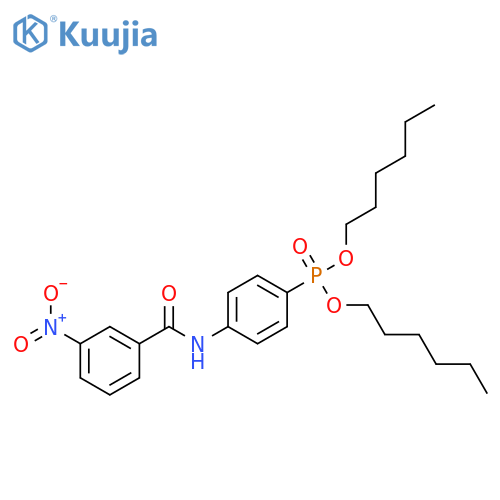 Phosphonic acid, [4-[(3-nitrobenzoyl)amino]phenyl]-, dihexyl ester structure