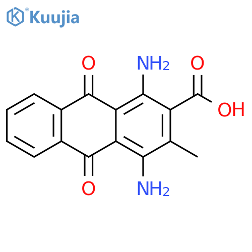 2-Anthracenecarboxylic acid,1,4-diamino-9,10-dihydro-3-methyl-9,10-dioxo- structure