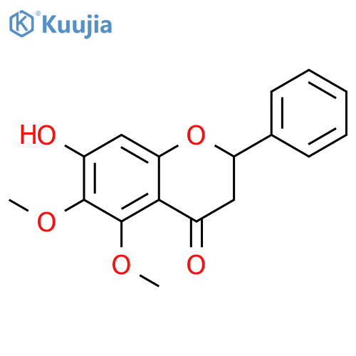 7-hydroxy-5,6-dimethoxy-2-phenyl-chroman-4-one structure