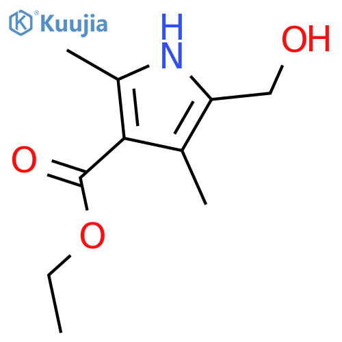 5-(hydroxymethyl)-2,4-dimethyl-1H-Pyrrole-3-carboxylic acid ethyl ester structure