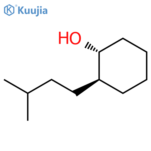 rac-(1R,2S)-2-(3-methylbutyl)cyclohexan-1-ol structure