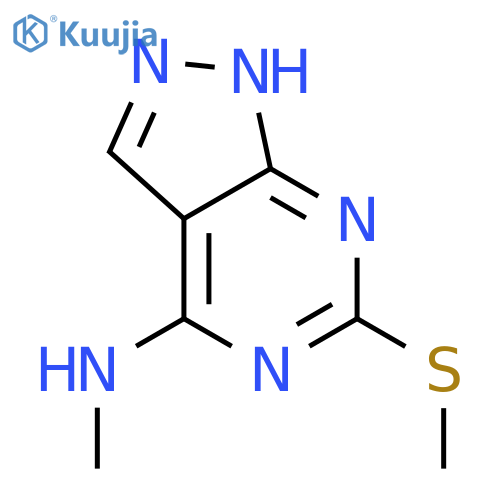 N-Methyl-6-(methylthio)-1H-pyrazolo[3,4-d]pyrimidin-4-amine structure