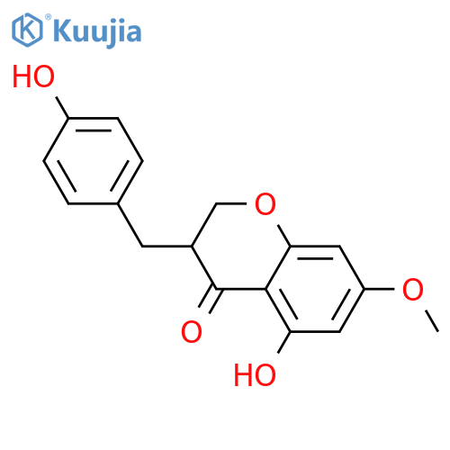 5,7-Dihydroxy-3-(4-hydroxybenzyl)-4-chromanone; (R)-form, 7-Me ether structure