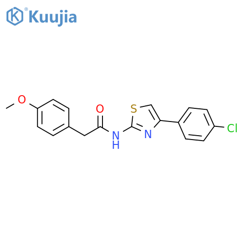 N-4-(4-chlorophenyl)-1,3-thiazol-2-yl-2-(4-methoxyphenyl)acetamide structure