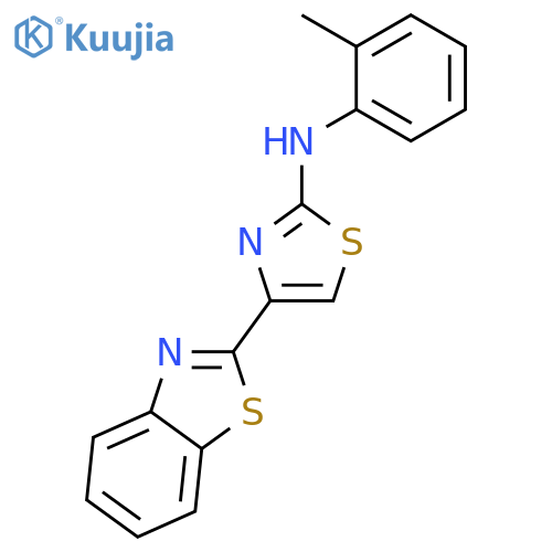 2-Thiazolamine, 4-(2-benzothiazolyl)-N-(2-methylphenyl)- structure