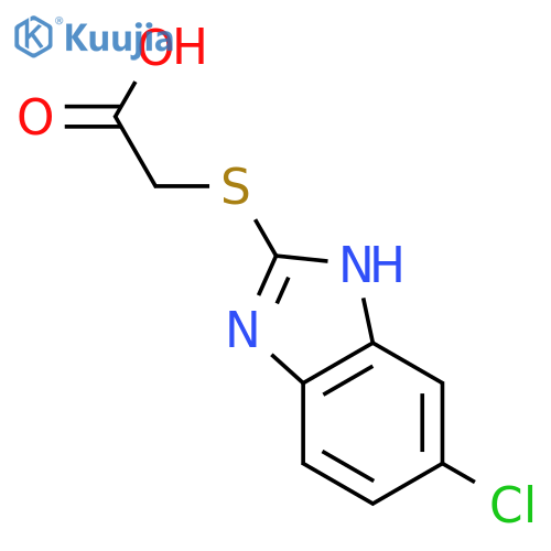 Acetic acid,2-[(6-chloro-1H-benzimidazol-2-yl)thio]- structure