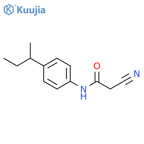 N-4-(butan-2-yl)phenyl-2-cyanoacetamide structure