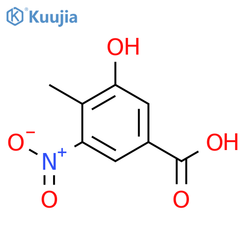 Benzoic acid, 3-hydroxy-4-methyl-5-nitro- structure