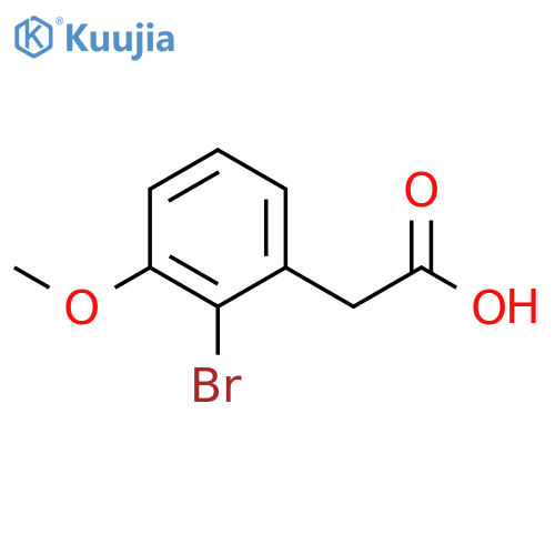 2-(2-bromo-3-methoxyphenyl)acetic acid structure