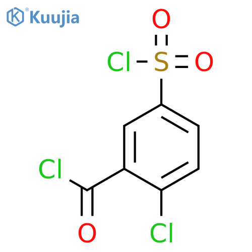 2-chloro-5-(chlorosulfonyl)benzoyl chloride structure