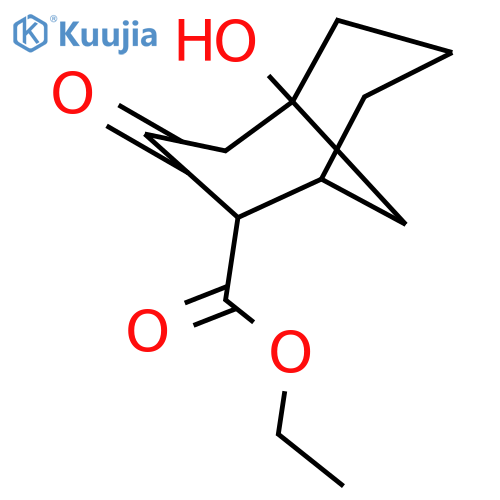Ethyl 5-hydroxy-3-oxobicyclo(3.3.1)nonane-2-carboxylate structure