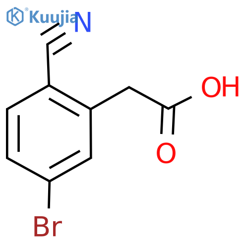 2-(5-bromo-2-cyanophenyl)acetic acid structure