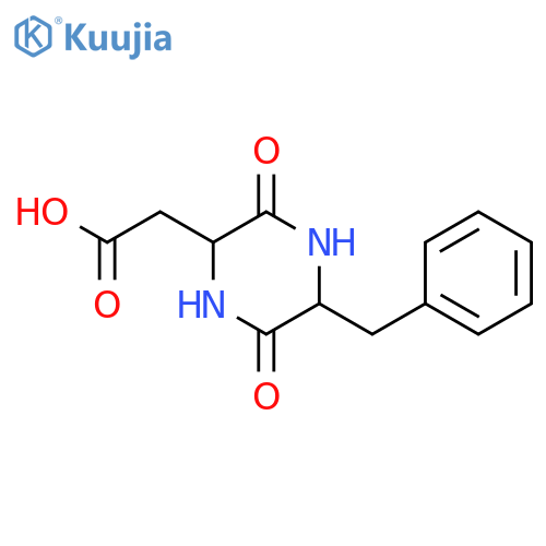 3-carboxymethyl-6-benzyl-2,5-diketopiperazine structure