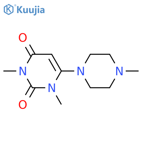 1,3-DIMETHYL-6-(4-METHYLPIPERAZINO)-2,4(1H,3H)-PYRIMIDINEDIONE structure