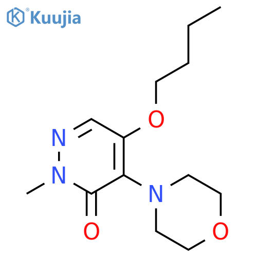 3(2H)-Pyridazinone, 5-butoxy-2-methyl-4-(4-morpholinyl)- structure