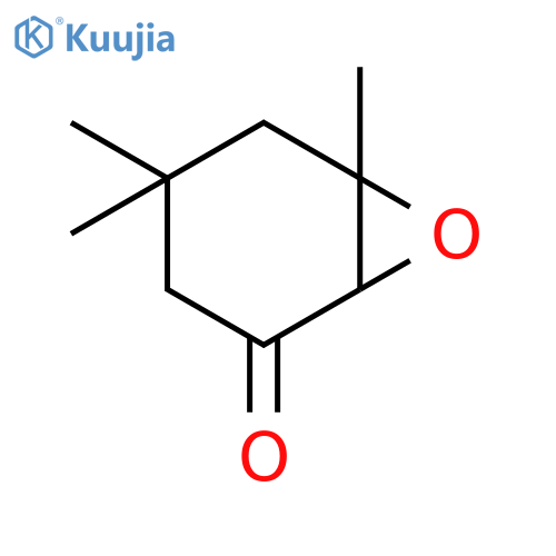 7-Oxabicyclo[4.1.0]heptan-2-one, 4,4,6-trimethyl-, (-)- structure
