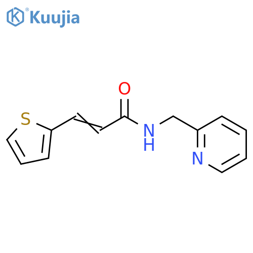 (2E)-N-(pyridin-2-yl)methyl-3-(thiophen-2-yl)prop-2-enamide structure