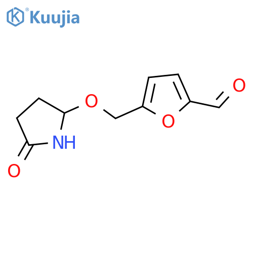 2-FURANCARBOXALDEHYDE, 5-[[(5-OXO-2-PYRROLIDINYL)OXY]METHYL]- structure