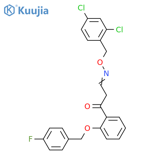 3-(2-[(4-FLUOROBENZYL)OXY]PHENYL)-3-OXOPROPANAL O-(2,4-DICHLOROBENZYL)OXIME structure