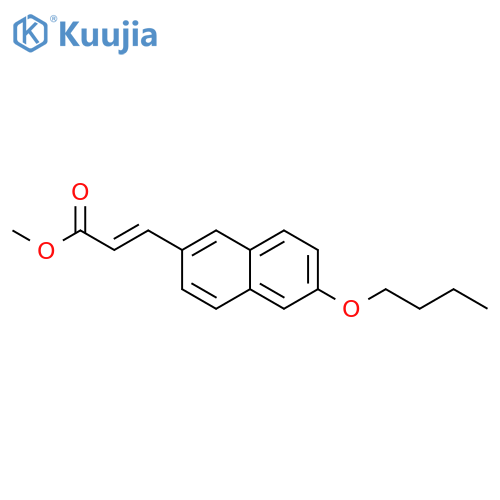 2-PROPENOIC ACID, 3-(6-BUTOXY-2-NAPHTHALENYL)-, METHYL ESTER structure