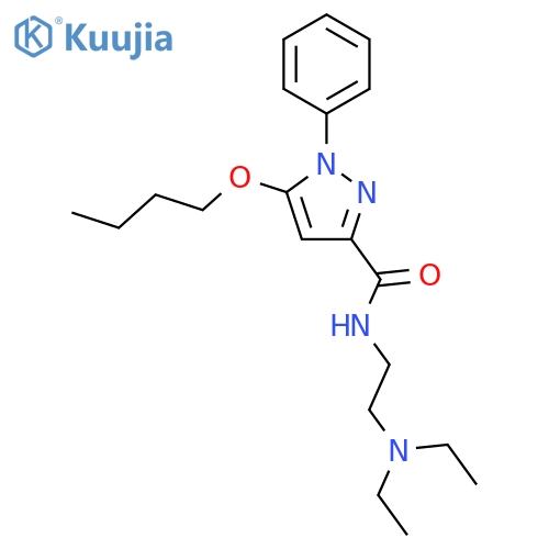 1H-Pyrazole-3-carboxamide,5-butoxy-N-[2-(diethylamino)ethyl]-1-phenyl- structure