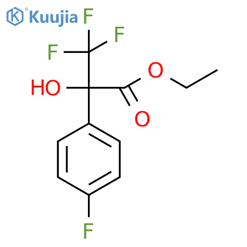3,3,3-Trifluoro-2-(4-fluorophenyl)-2-hydroxypropionic acid ethyl ester structure