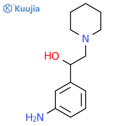 1-(3-Aminophenyl)-2-(piperidin-1-yl)ethan-1-ol structure