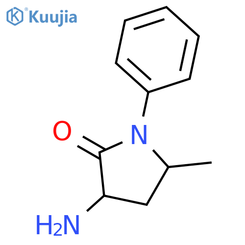 3-amino-5-methyl-1-phenylpyrrolidin-2-one structure