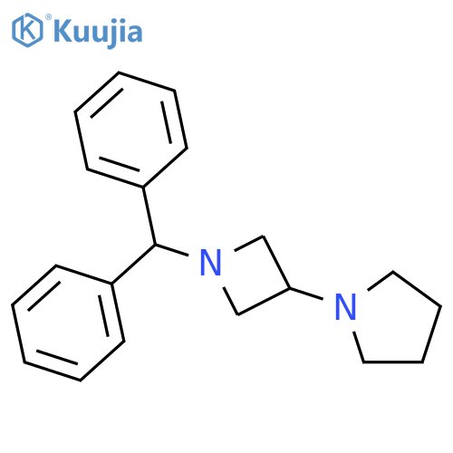 1-(1-benzhydrylazetidin-3-yl)pyrrolidine structure