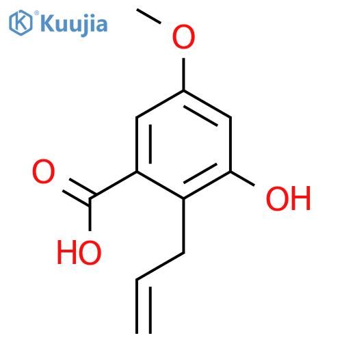 2-Allyl-3-hydroxy-5-methoxybenzoic acid structure