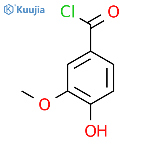 Benzoyl chloride, 4-hydroxy-3-methoxy- structure