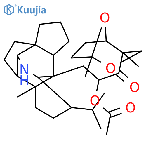 1-(1,4-dimethyl-2,8-dioxabicyclo[3.2.1]oct-4-yl)-3-[6a-methyl-9-(propan-2-yl)dodecahydro-10aH-10,3a,6-(epiminomethanetriyl)benzo[e]azulen-10a-yl]-1-oxopropan-2-yl acetate structure