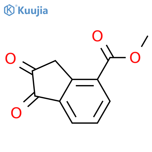 1H-Indene-4-carboxylic acid, 2,3-dihydro-1,2-dioxo-, methyl ester structure