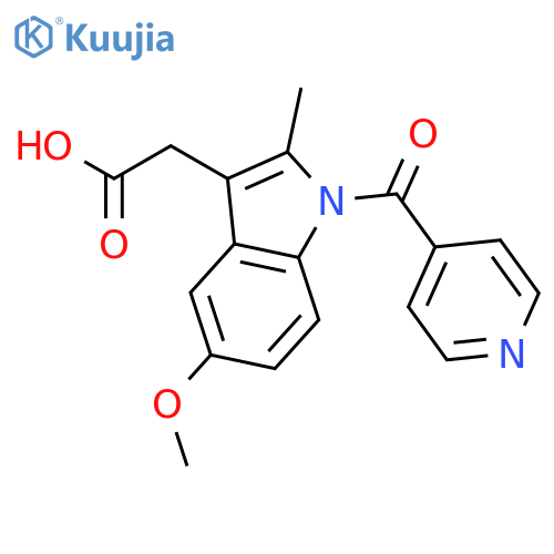 1H-INDOLE-3-ACETIC ACID, 5-METHOXY-2-METHYL-1-(4-PYRIDINYLCARBONYL)- structure