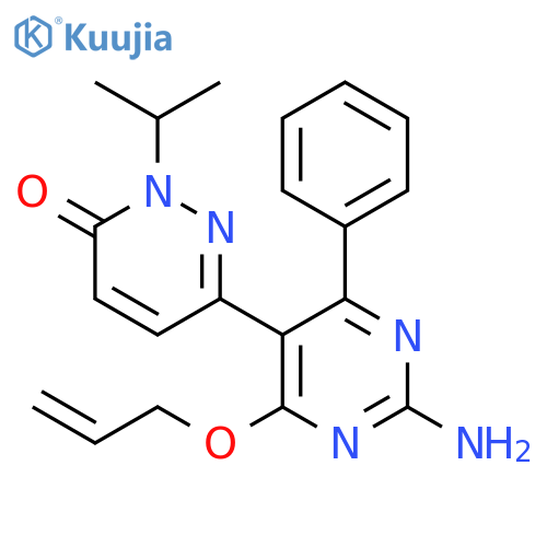 3(2H)-Pyridazinone,6-[2-amino-4-phenyl-6-(2-propenyloxy)-5-pyrimidinyl]-2-(1-methylethyl)- structure