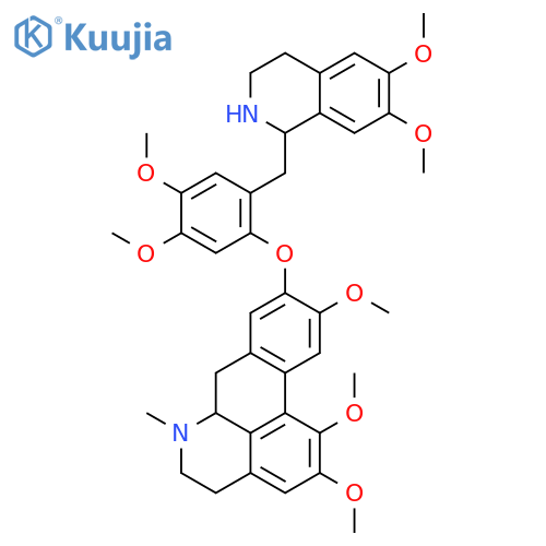 (6aS)-9-(2-{[(1S)-6,7-dimethoxy-1,2,3,4-tetrahydroisoquinolin-1-yl]methyl}-4,5-dimethoxyphenoxy)-1,2,10-trimethoxy-6-methyl-5,6,6a,7-tetrahydro-4H-dibenzo[de,g]quinoline structure