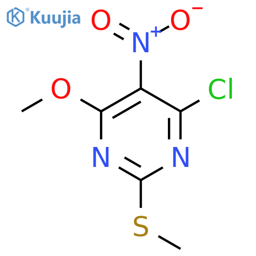 4-Chloro-6-methoxy-2-(methylthio)-5-nitropyrimidine structure