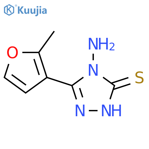 4-amino-5-(2-methylfuran-3-yl)-4H-1,2,4-triazole-3-thiol structure