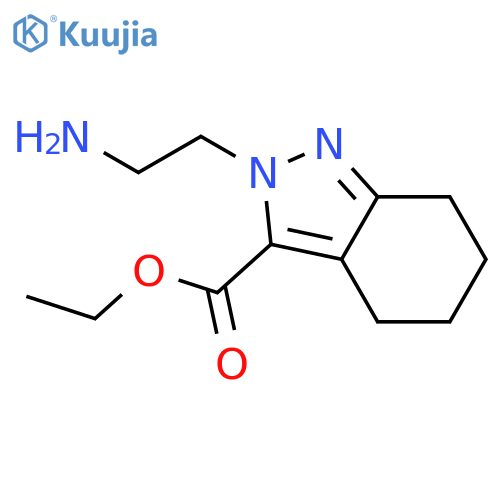 ethyl 2-(2-aminoethyl)-4,5,6,7-tetrahydro-2H-indazole-3-carboxylate structure