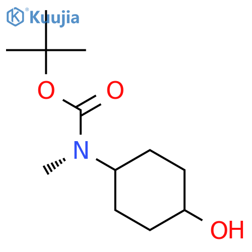 cis-(4-Hydroxy-cyclohexyl)-methyl-carbamic acid tert-butyl ester structure