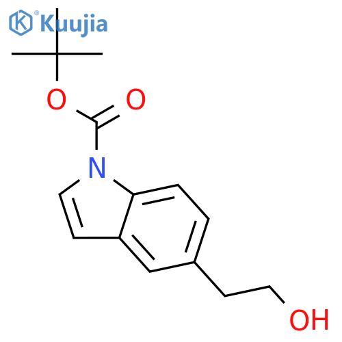 1H-Indole-1-carboxylic acid, 5-(2-hydroxyethyl)-, 1,1-dimethylethyl ester structure