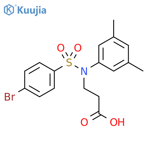 β-Alanine, N-[(4-bromophenyl)sulfonyl]-N-(3,5-dimethylphenyl)- structure