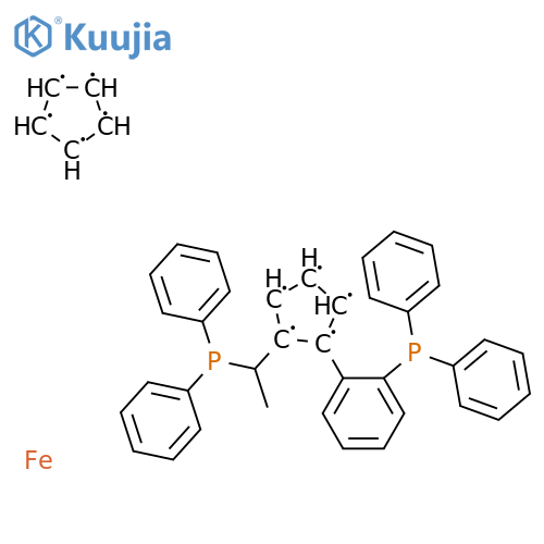 (R)-(+)-1-[(R)-2-(2'-Diphenylphosphinophenyl)ferrocenyl]ethyldiphenylphosphine structure