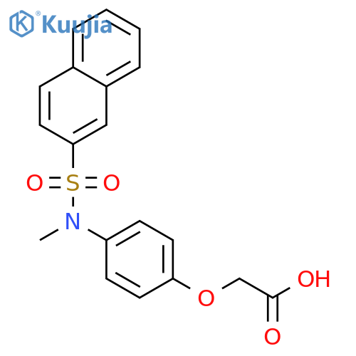 {4-[Methyl-(naphthalene-2-sulfonyl)-amino]-phenoxy}-acetic acid structure