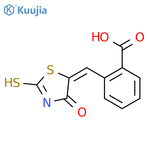 2-(Z)-(4-Oxo-2-sulfanyl-1,3-thiazol-5(4H)-ylidene)methylbenzoic Acid structure